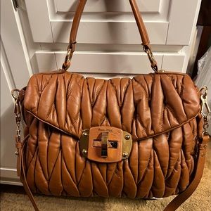 Miu Miu Brown Quilted Bag